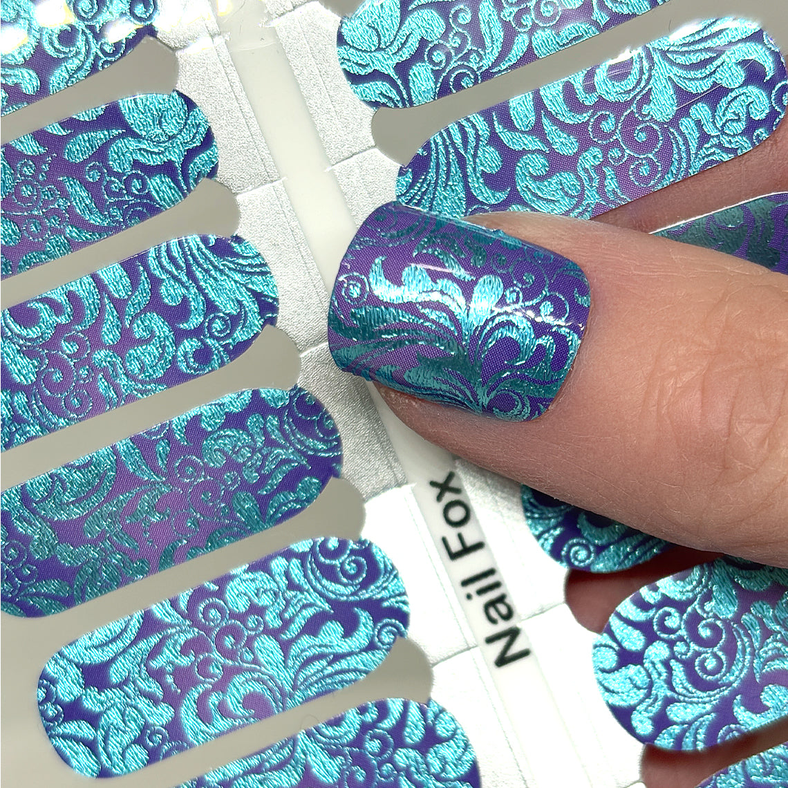 Dazzle Damask Exclusive Design Nail Wraps (FOIL)